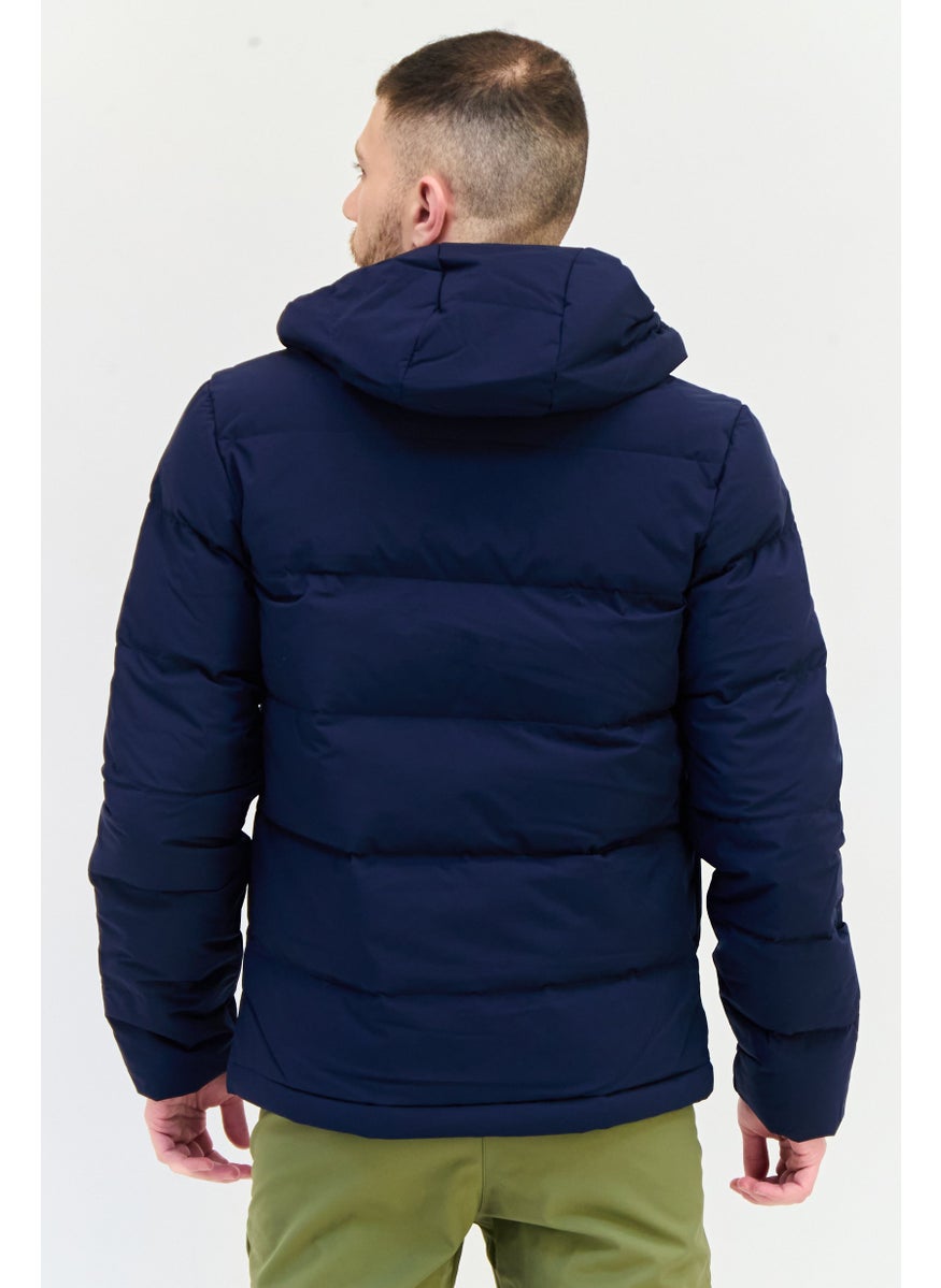 Adidas Men Sportswear Fit Long Sleeve Outdoor Jacket, Navy  - Image 3