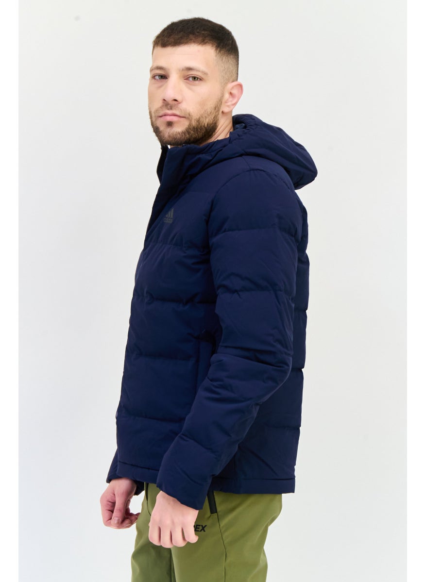 Adidas Men Sportswear Fit Long Sleeve Outdoor Jacket, Navy  - Image 2