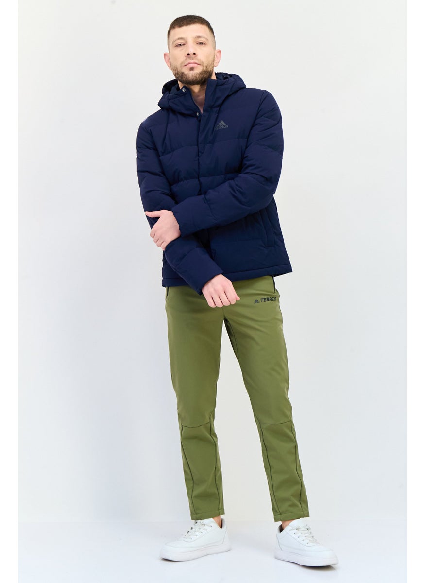 Adidas Men Sportswear Fit Long Sleeve Outdoor Jacket, Navy  - Image 4