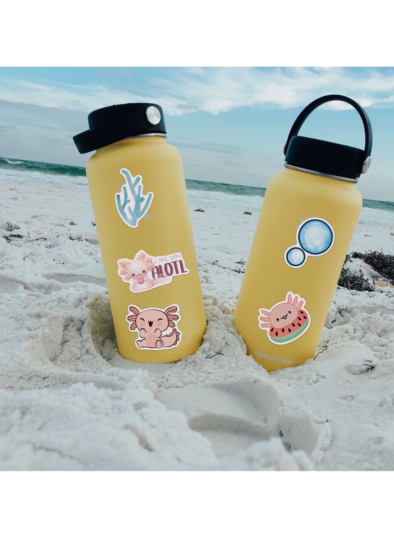 100 قطعة من ملصقات السلمندر اللطيفة لأجهزة الكمبيوتر المحمول وزجاجات المياه والهاتف وملصقات لوح التزلج حزمة هدية للأطفال ملصقات ممتصة للصدمات - Image 4