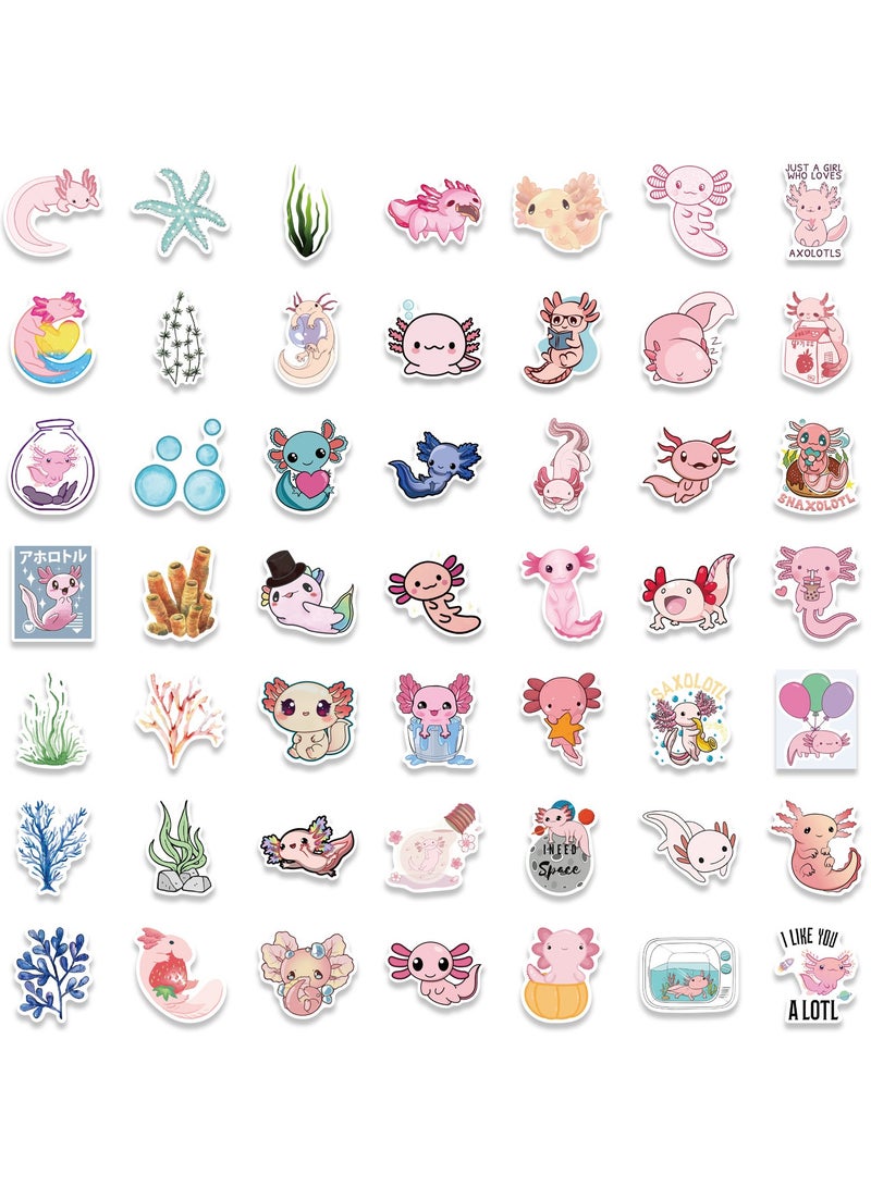 100 قطعة من ملصقات السلمندر اللطيفة لأجهزة الكمبيوتر المحمول وزجاجات المياه والهاتف وملصقات لوح التزلج حزمة هدية للأطفال ملصقات ممتصة للصدمات - Image 2