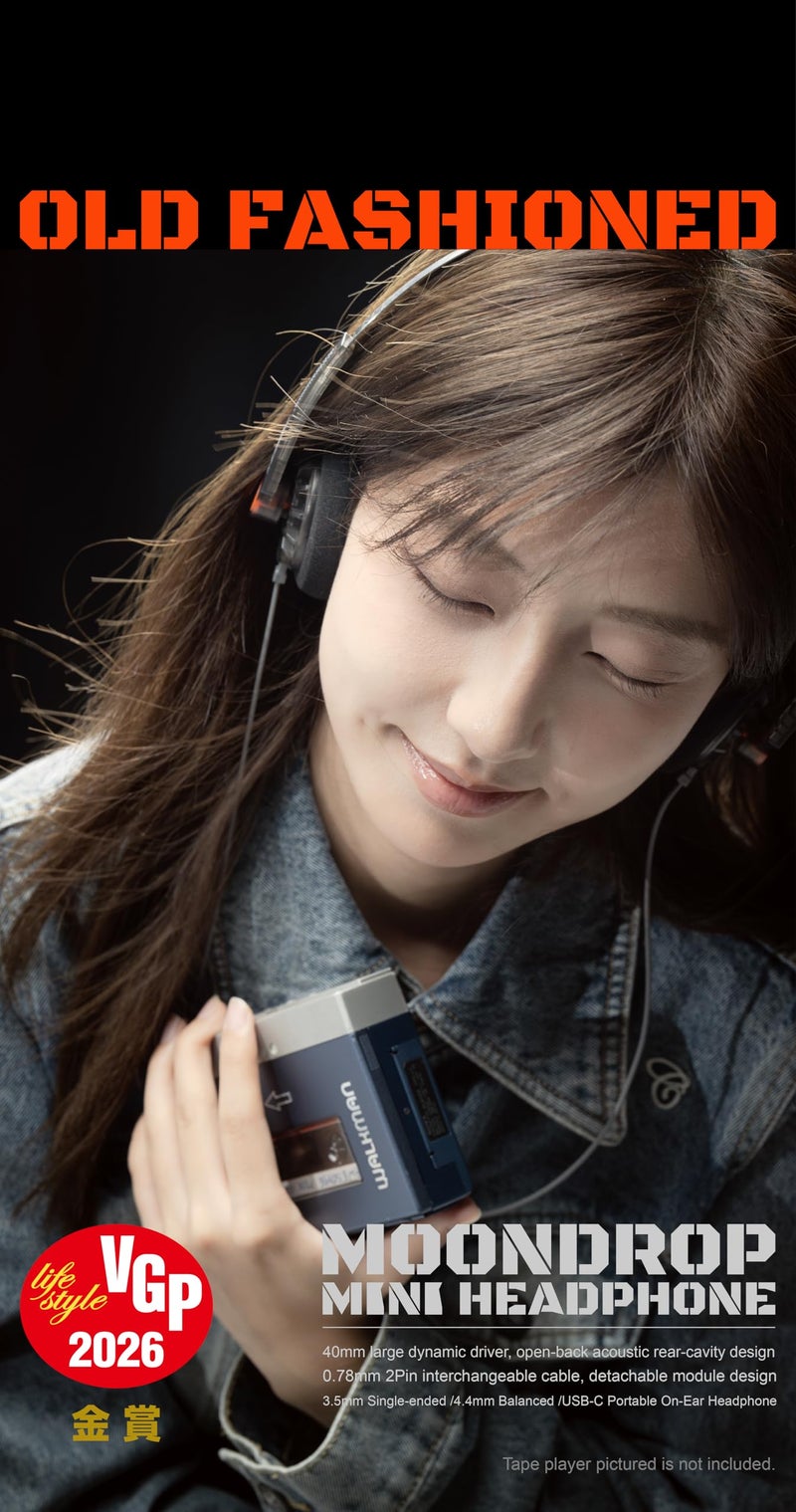 Moondrop Old Fashioned 40mm On-Ear Headphone with 0.78mm 2pin Cable 3.5mm Plug - Image 4