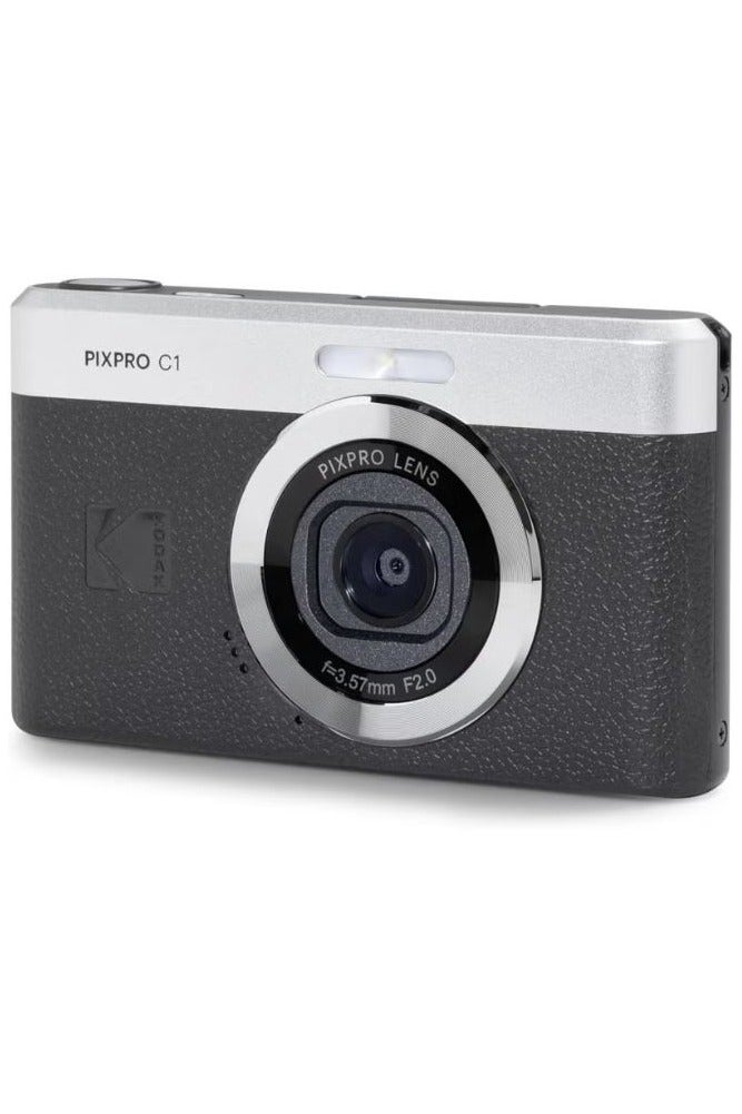 Kodak Co Kodak PIXPRO C1 Compact Digital Camera 13MP BSI CMOS, 4X Zoom, 2.8" LCD, LED Flash, Rechargeable Battery – Black - Image 1