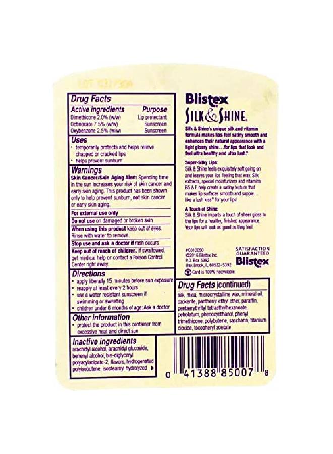 Blistex Silk & Shine Lip Moisturizer 0.13 Oz Pack Of 6 (No Spf) - Image 5