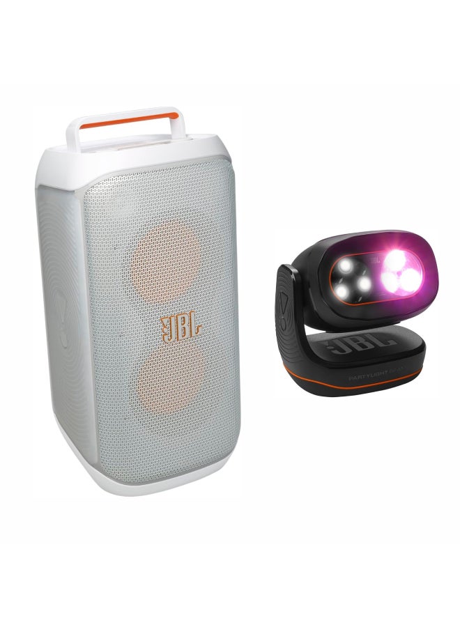 JBL PartyBox Club 120 Wireless Party Speaker,+ PARTYLIGHT BEAM Bluetooth projection party light JBLPBCLUB120SWUK+JBLPLBEAMEU White - Image 1