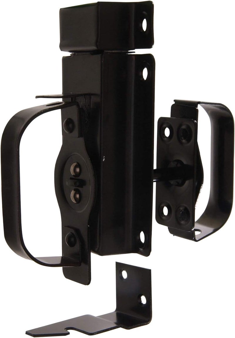 HARDWARE ESSENTIALS 852505 Black Swinging Door Latches - for 3/4" to 2-1/4" Door - Image 1