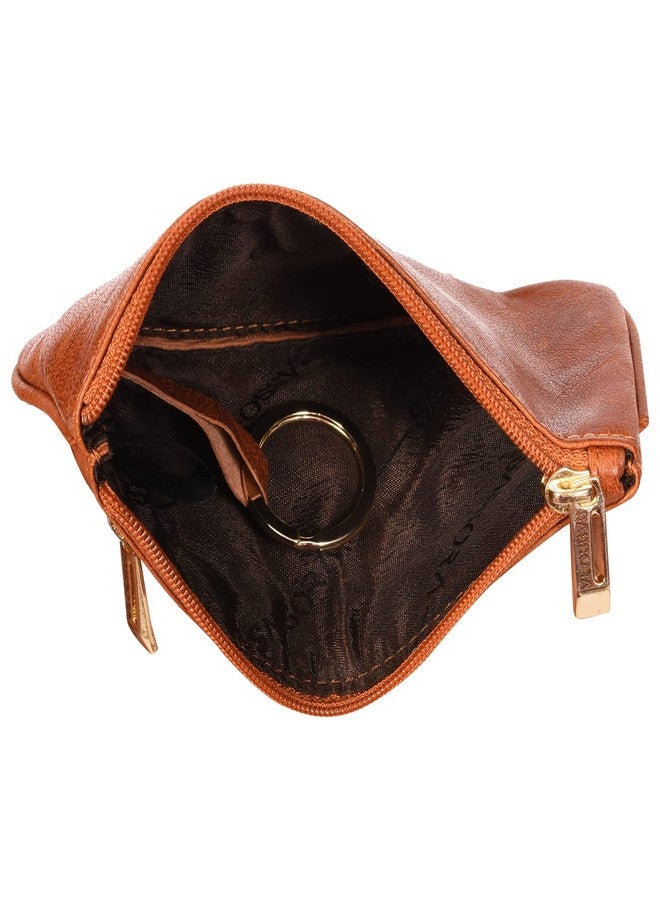 Sassora Genuine Leather Unisex Brown Key Case - Image 2