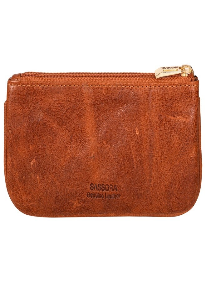 Sassora Genuine Leather Unisex Brown Key Case - Image 3