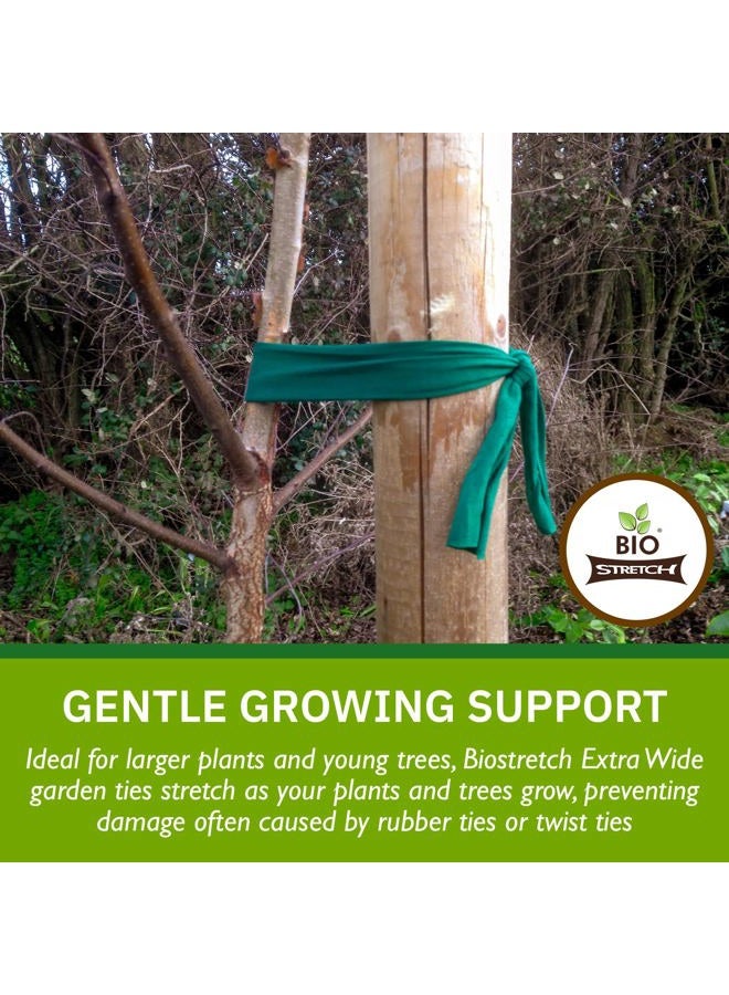 Biostretch Bio-Stretch Extra Wide Soft Garden Ties - Sturdy and Elastic Support for Large Plants and Young Trees - Cuttable Garden Wire for Home and Professional Use (8m / Green) - Image 3