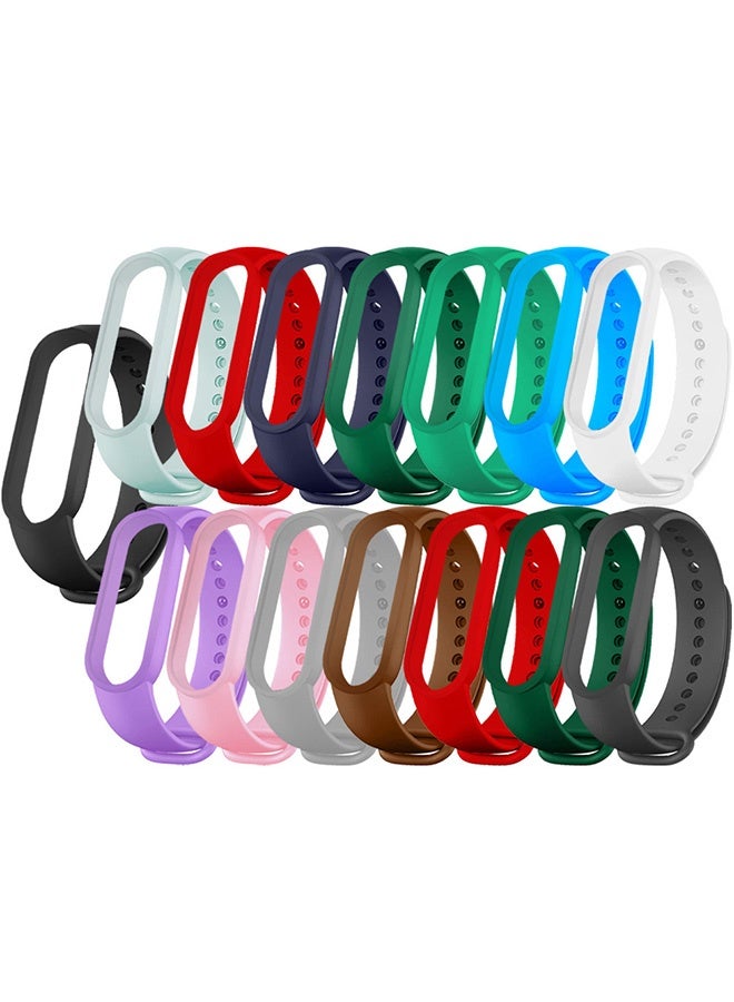 15 Pieces of Strap Band for Xiaomi Mi Band 6 Mi Band 5 - Silicone Watch band Replacement Band