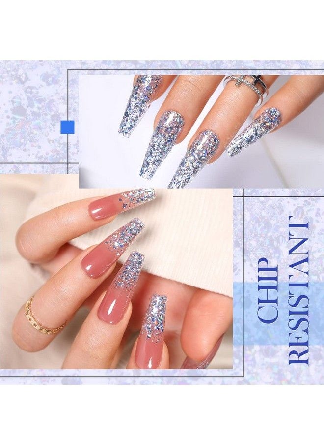 Born Pretty - Holographic Nail Polish Silver Glitter Sequins Nail Polish 7Ml - Image 1