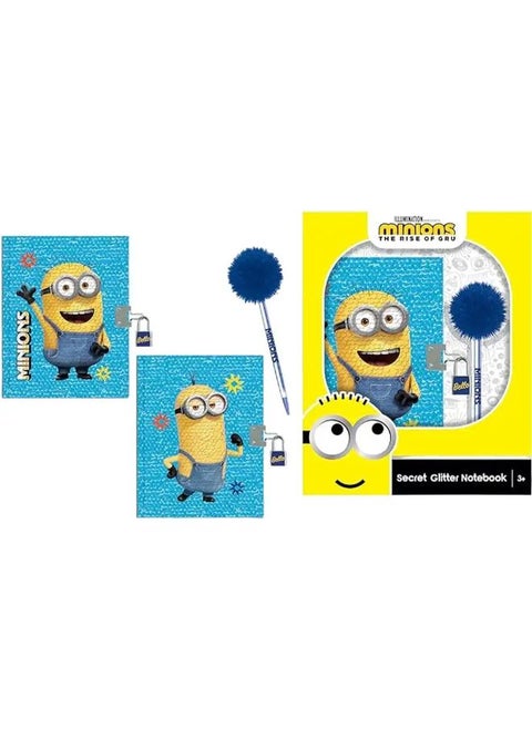 Minions: Secret Sequin Notebook with Lock & key for kids