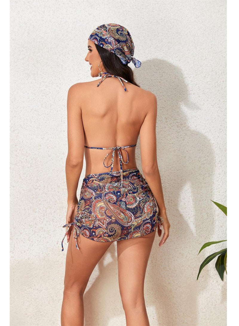 Fashionable Women's Bikini Swimsuit Four Piece Set  - Image 3