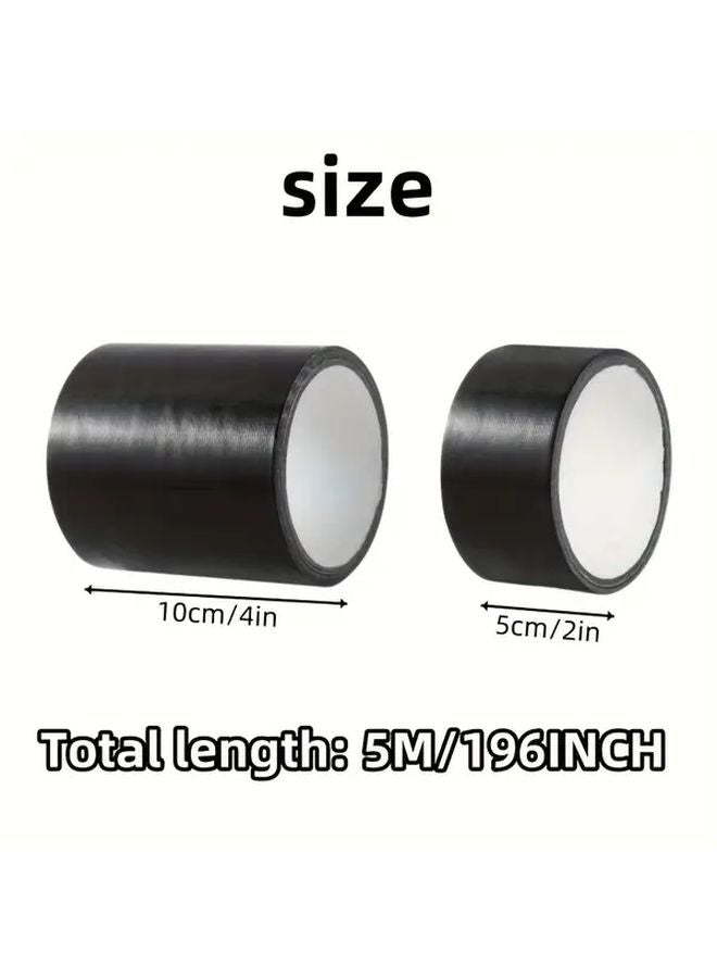 4 Inch Black Fabric Repair Tape Strong Adhesive Flexible For Holes Cracks - Image 3