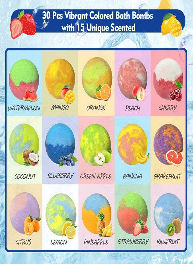 Santrela Bath Bombs for Kids with Surprise Inside, 30 Pack Kids Bath Bombs with Toys Glow in The Dark, Child-Safe Colorful Bubble Fizz Bath Ball Gift Set for Easter Egg, Birthday,Christmas - Image 4