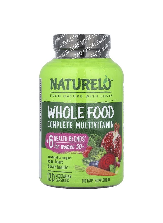 NATURELO NATURELO, Whole Food Complete Multivitamin, For Women 50+, 120 Vegetarian Capsules  - Image 1