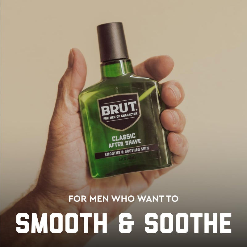 BRUT بروت كلاسيك بعد الحلاقة للرجال - يمتص بسرعة لتنظيف وتوحيد البشرة لشعور منعش - بعد الحلاقة للرجال برائحة ذكورية أيقونية - 5 أونصات - Image 4