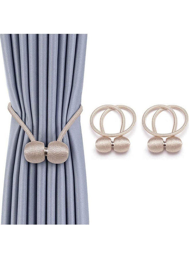 AMERTEER Window Curtain Tiebacks Clips Beige ‎10  x  10  x  4cm - Image 1