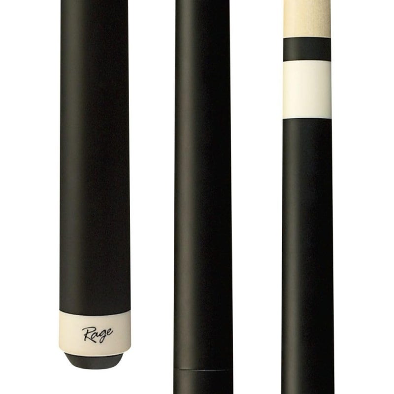 RAGE Heavy Hitter Jump Break Cue, 3 Piece Pool Stick, Black, 25oz - Image 1