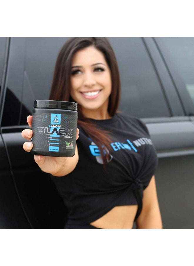 eFlow Nutrition - eFlow Nutrition Enrage Black High Stimulant Pre Workout Supplement - Preworkout Powder to Boost Energy, Pumps and Strength - 4 Flavors (30 Servings) (Sour Watermelon) - Image 1
