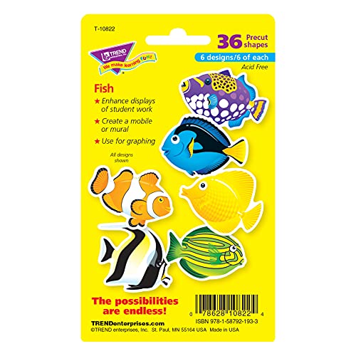 Trend Enterprises Trend Fish Mini Accents Variety Pack, Classroom Bulletin Board Cut Outs, 3 Inches, 36 Count - Image 3