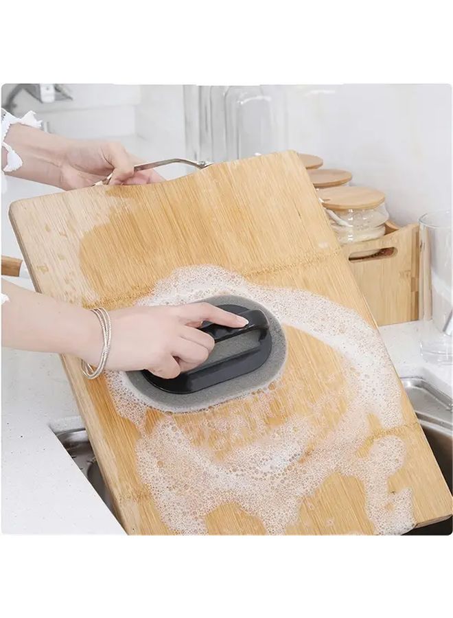 Black Emery Magic Sponge Kitchen Pot Brush Set Cleaner Washable Reusable Dish Washing Tool - Image 5