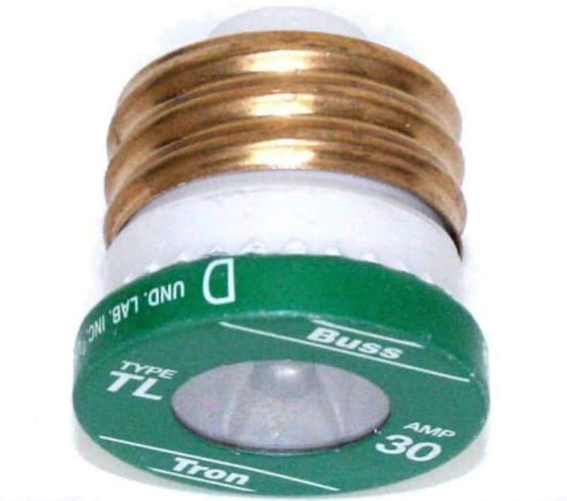 Bussmann بوسمان TL-30PK4 30 أمبير TL قابس إيدسون فيوز بتأخير زمني 4 قطع لكل عبوة (3 عبوات) - Image 2