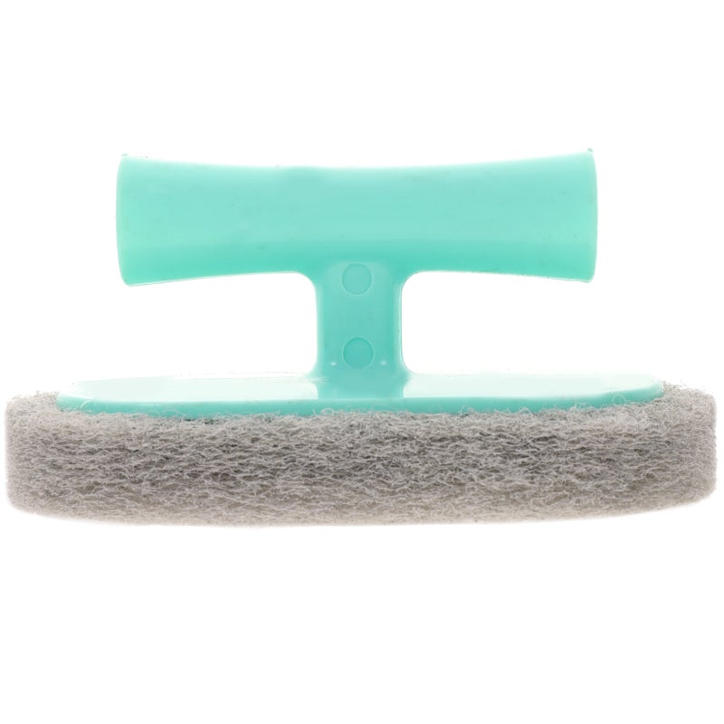 Kitchen Cleaning Brush with Handle Practical Kitchen Household Scrubber Scouring Pad (Beige) - Image 1