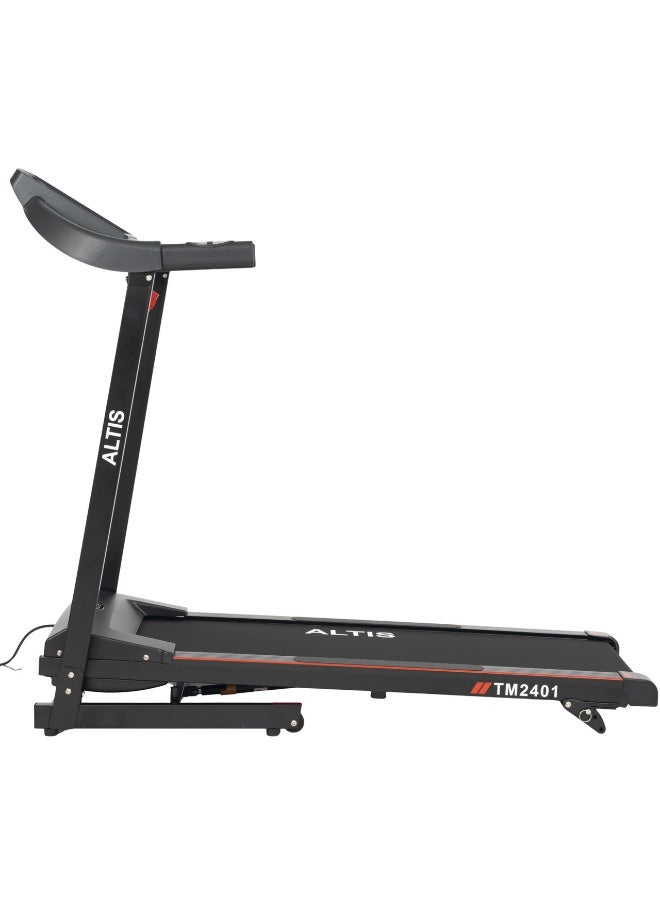 Altis Fitness TM2401L (3 Hp Peak) Automatic Motorised Treadmill for Home Use | Speed-12Km/Hr | Max User Weight 100 Kg | Manual Incline | Installation Video Assistance | Warranty 1 Year Running belt| W400xL1170mm - Image 3