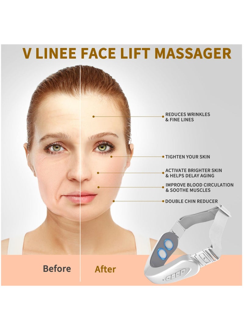 Loquat Electric Intelligent V-Shape Face Shaping Massager, Double Chin Reducer, Anti Aging Wrinkles Chin Slimming V Line Face Lifting Machine, Improve Facial Contour and Skin - Image 2