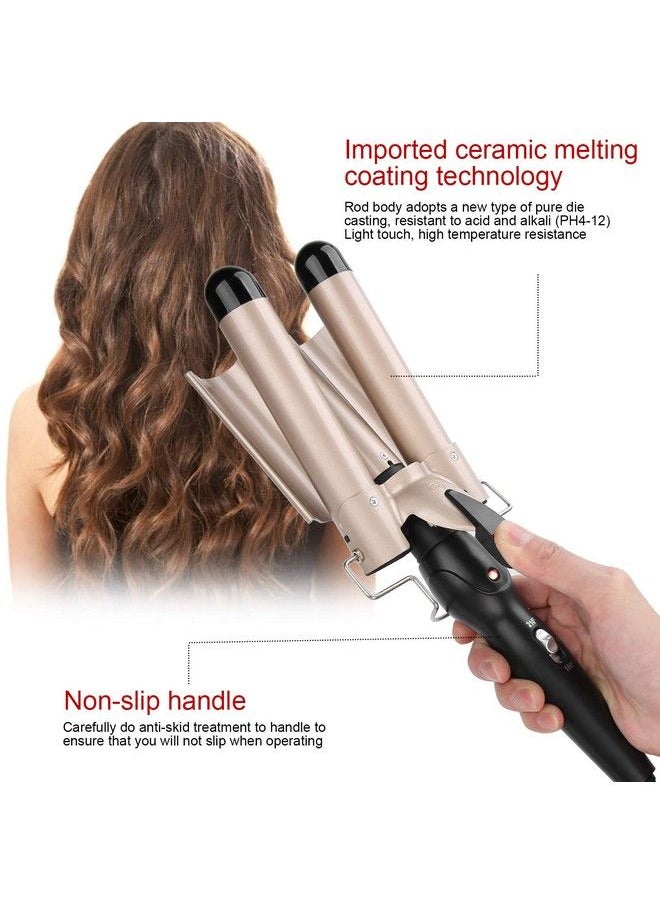 Hair Curling Tongs 3 Barrel Hair Curler Tourmaline Hair Curling Iron With 2 Temperature Class Quick Heating Electric Hair Waver Hair Styling Tool Golden Hair Crimpers(28Mm) - pzsku/ZBC5EBAEE56F8BBCA91D4Z/45/_/1683535068/deab10d4-5d9a-4821-90ec-af8b617c6334