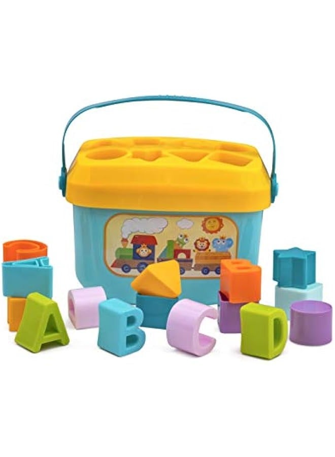 لعبة الطفل الصغير: فرز الشكل مع ABC وقطع الشكل ، لعبة فرز للتنمية ، الأطفال 18 شهرا + - Image 1