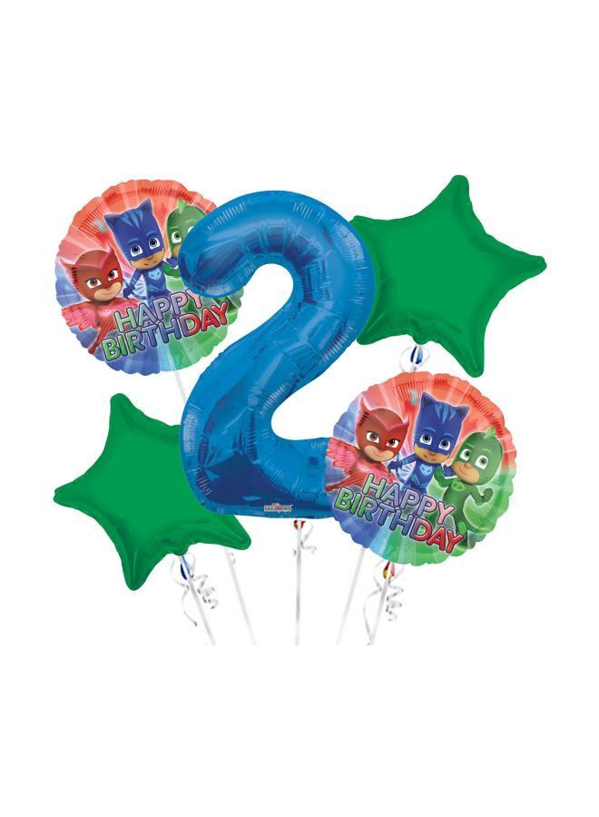نيبمينينت بالون مزين بصورة مستوحاة من مسلسل "PJ Masks" للاحتفال بعيد الميلاد الثاني 5 قطع