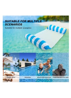 SYOSI Swimming Pool Float Hammock, 2 Pack Pink and Lightblue 4-in-1 Multi-Purpose Hammock Inflatable Pool Float Fun Backyard Swimming Pool Saddle Chair Hammock Drifter for Adults and Kids  - Image 3