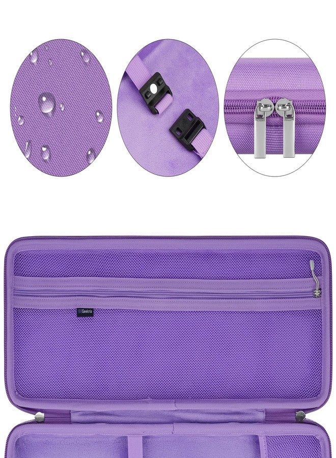 Geekria Keyboard and Mouse combo Case, Hard Shell Travel Carrying Bag for Compact 84 Key Low Profile Gaming Keyboard, Compatible with Logitech POP Keys, Nuphy Air75, LOFREE Flow84 (Purple) - Image 2
