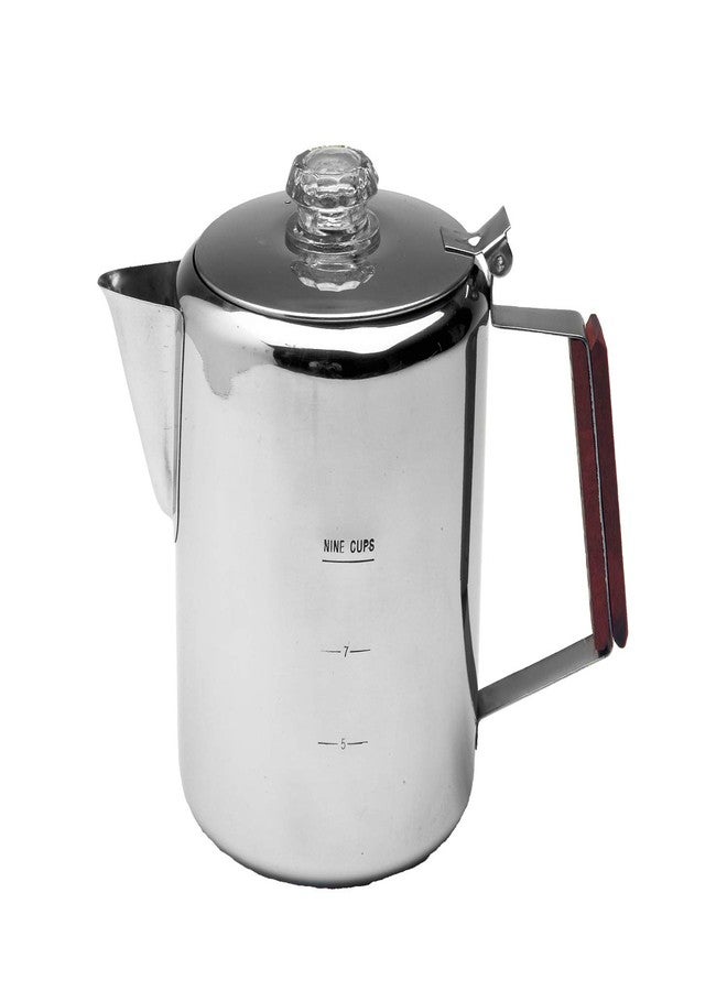 Texsport 9 Cup Stainless Steel Percolator Coffee Maker for Outdoor Camping - Image 1