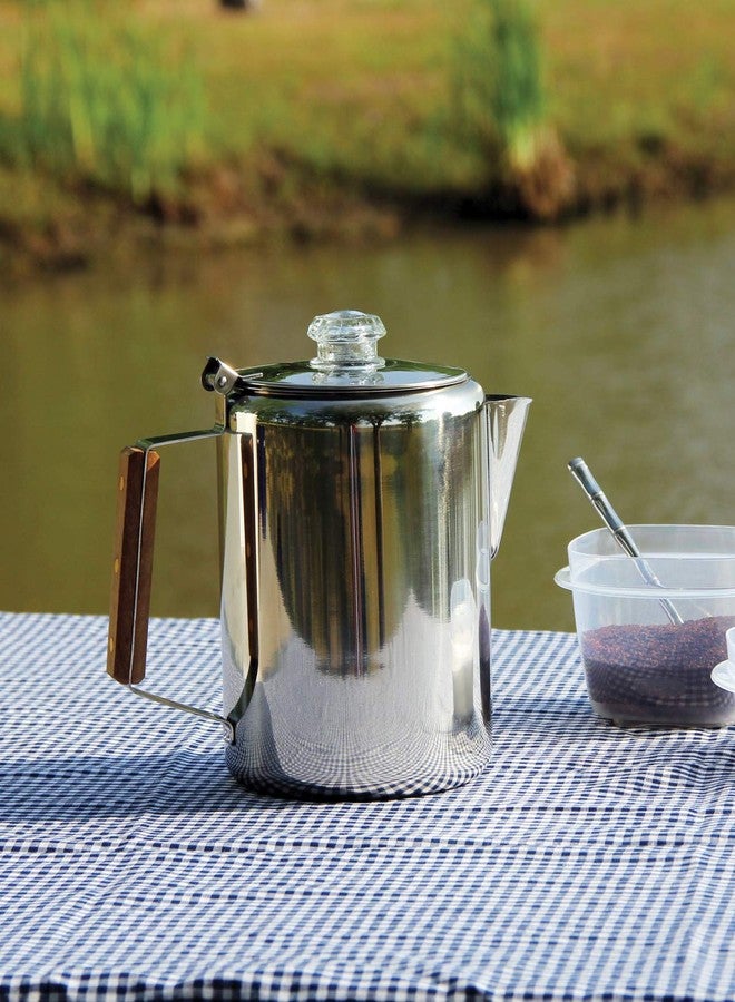 Texsport 9 Cup Stainless Steel Percolator Coffee Maker for Outdoor Camping - Image 2