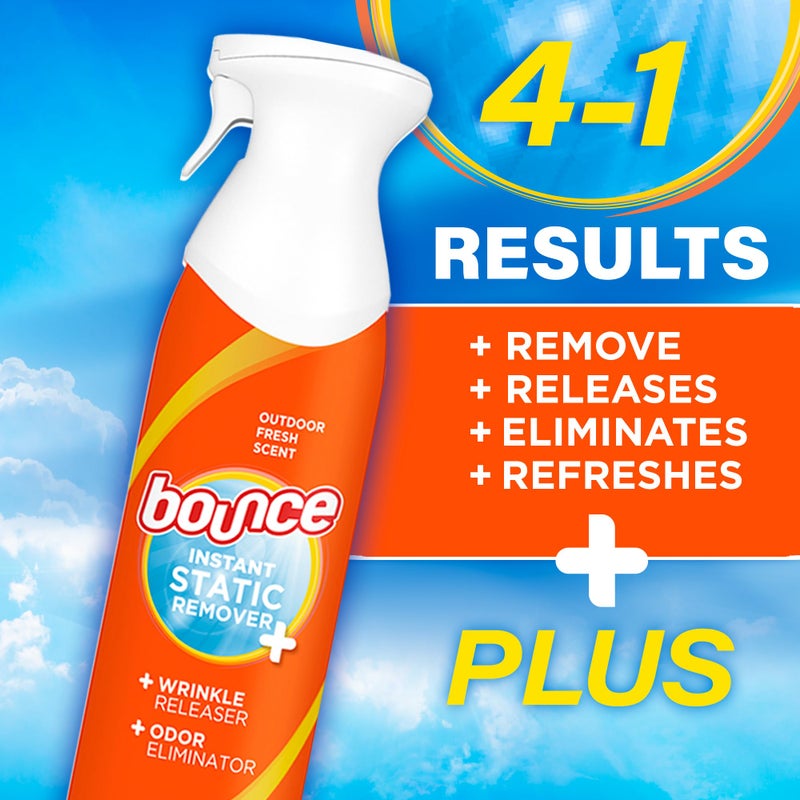 Bounce Rapid Touch-Up 3 in 1 Wrinkle Releaser Clothing Spray, Fabric Refresher, Odor Eliminator & Anti Static, 9.7 ounces (Pack of 2) - Image 5