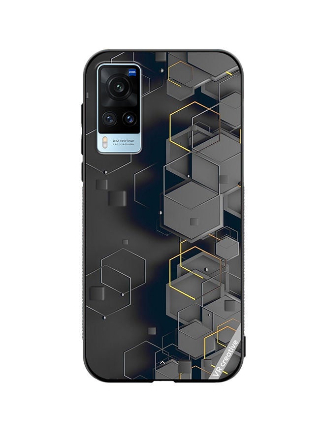 VR CREATIVE Protective Case Cover For Vivo X60 Abstract Design Multicolour - Image 1