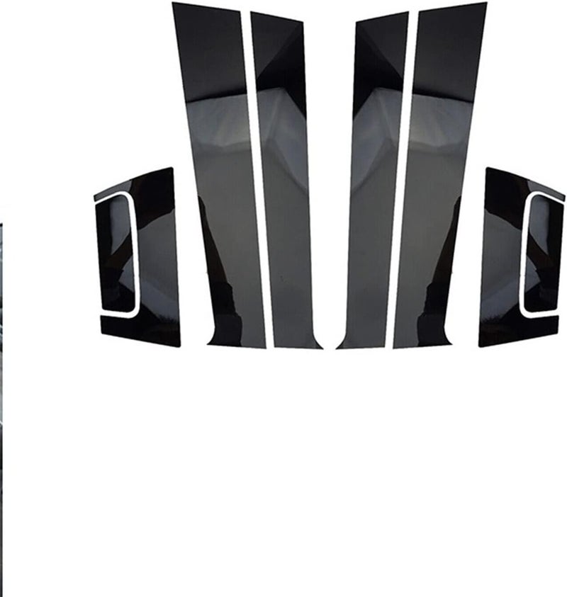 Vuzmode Glossy Black Car Door Window Pillar Trim Kit - Image 1