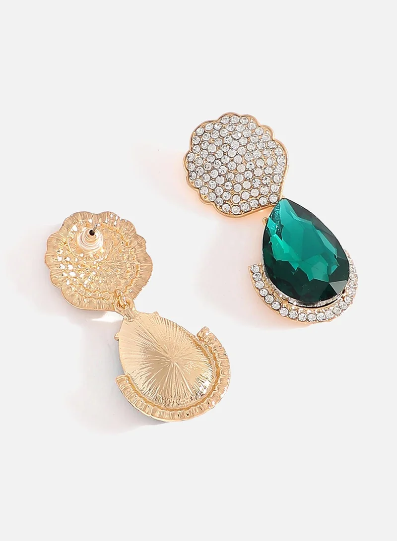 SOHI Stone RhineStone Artificial Drop Earring Jewellery