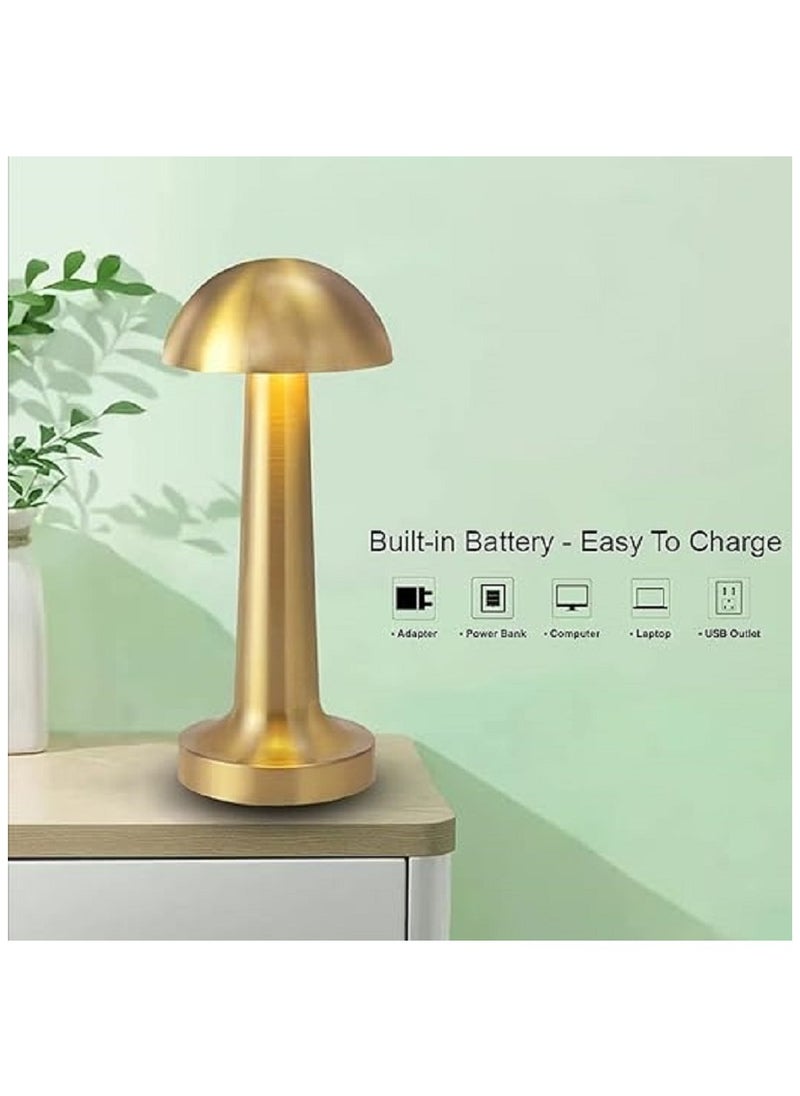 PRIMO PLUS - Cordless Lamp,Mushroom Lamp,Portable LED Table Lamp with Touch Dimmable,1800MAH Rechargeable Battery Operated Lamp,Night Light for Kids Nursery,Nightstand Lamp,Bedside Lamp - Image 1