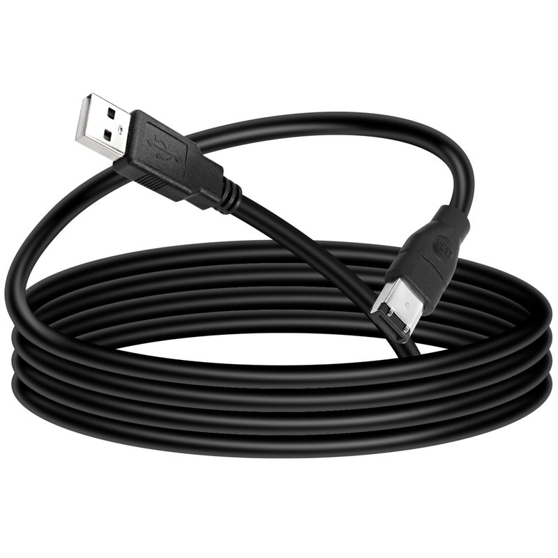 MEIRIYFA Firewire 1394 6 Pin to USB Adapter Cable, Firewire IEEE 1394 6 Pin Male to USB 2.0 Type A Male Data Transfer Converter for Printer Scanner Hard Disk,Not Support Disk Drive/Sound Card-1.8M - Image 1