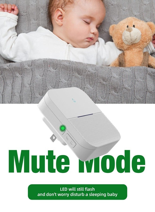Aida Wireless Doorbell with 2 Receivers, 1ft Range Loud Enough with 4 Volume Levels (White) - Image 5