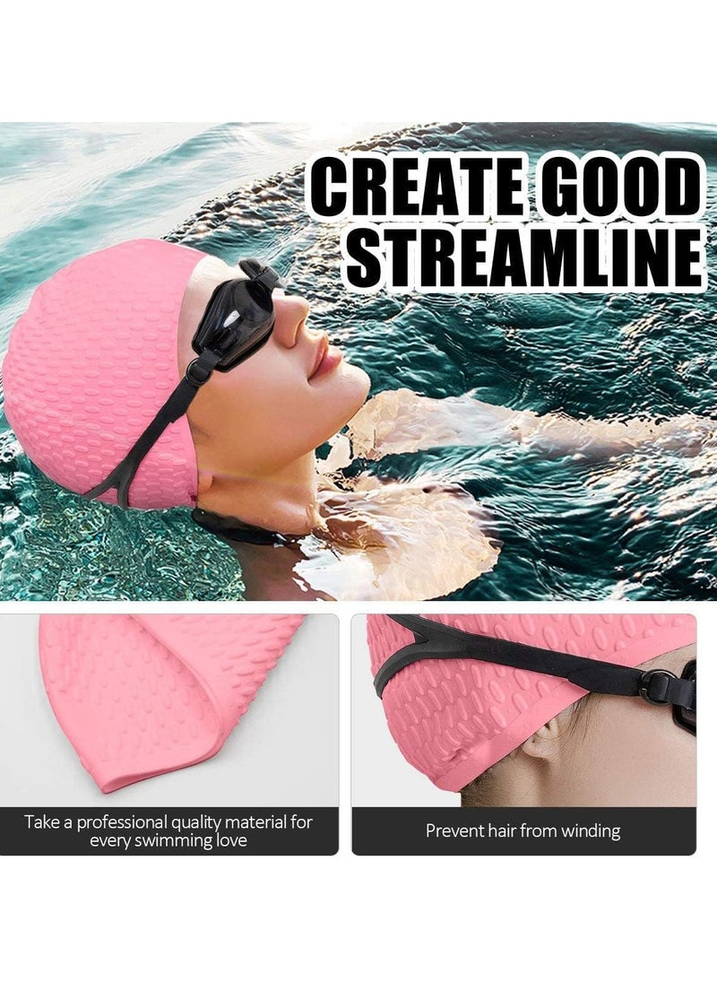Silicone Swim Cap With High Performance Material And Hydrodynamic Shape One Size Fits All For Adults