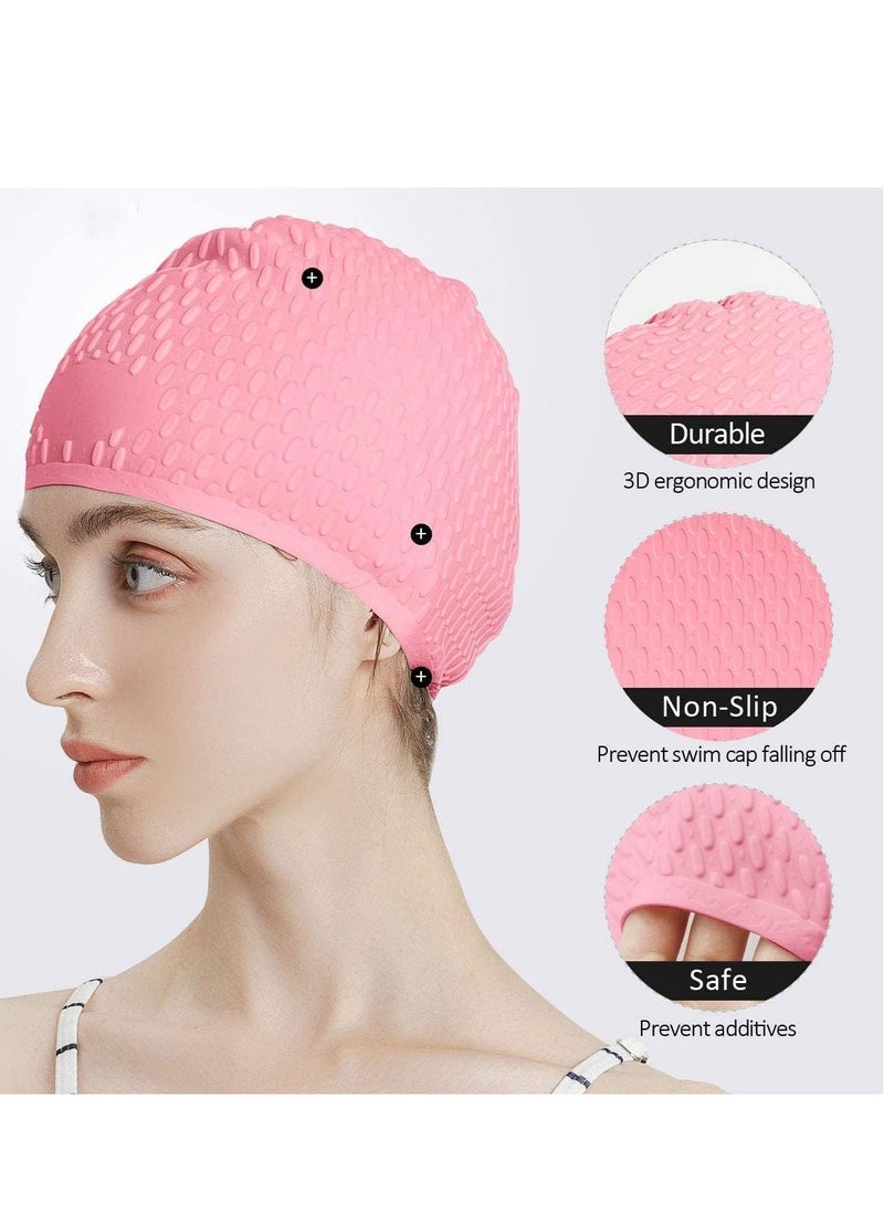 Silicone Swim Cap With High Performance Material And Hydrodynamic Shape One Size Fits All For Adults