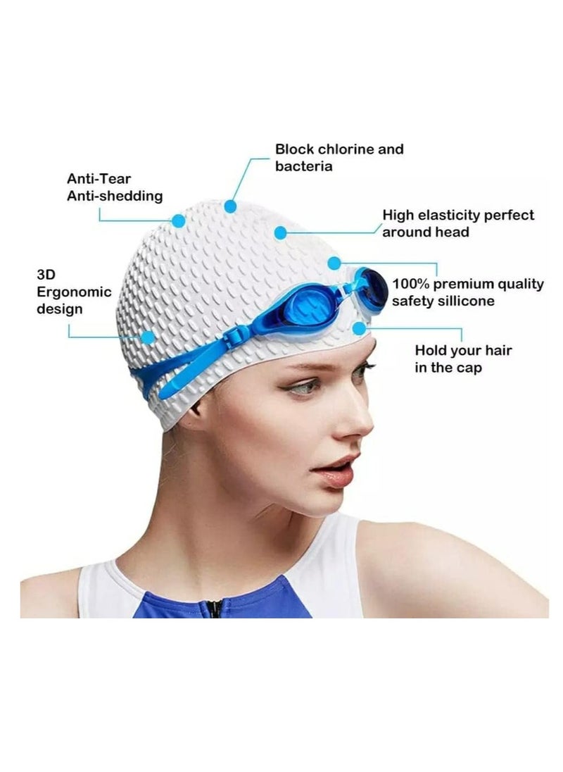 Silicone Swim Cap With High Performance Material And Hydrodynamic Shape One Size Fits All For Adults