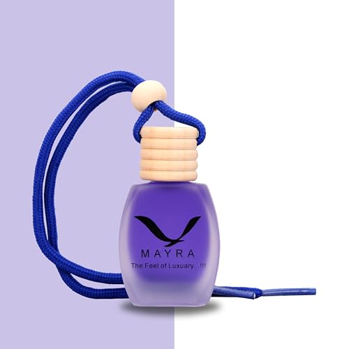 Radiant Mayra Premium Car Air Freshener, 10 ML, Lavender Fragrance, Natural Essential Oils, Glass Bottle with Wooden Diffuser Lid, Long Lasting up to 45 Days (Lavender) - Image 5