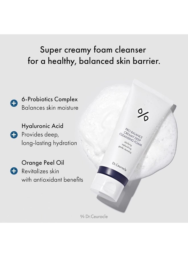 Dr. Ceuracle Pro Balance Creamy Cleansing Foam 150ml | Infused With Probiotics | Deep Cleansing & Hydrating Face Wash, 5.07 fl oz - Image 3