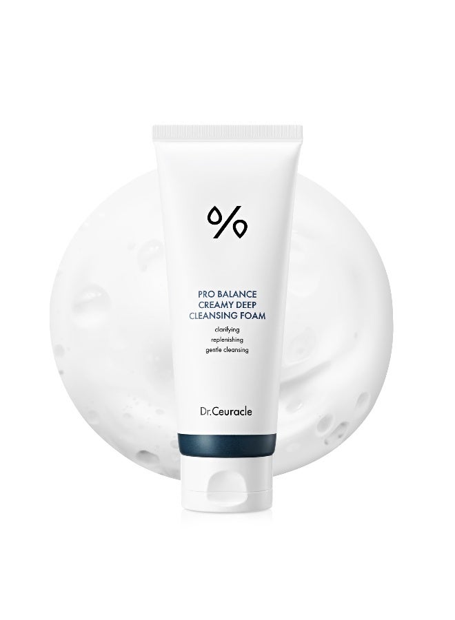 Dr. Ceuracle Pro Balance Creamy Cleansing Foam 150ml | Infused With Probiotics | Deep Cleansing & Hydrating Face Wash, 5.07 fl oz - Image 1